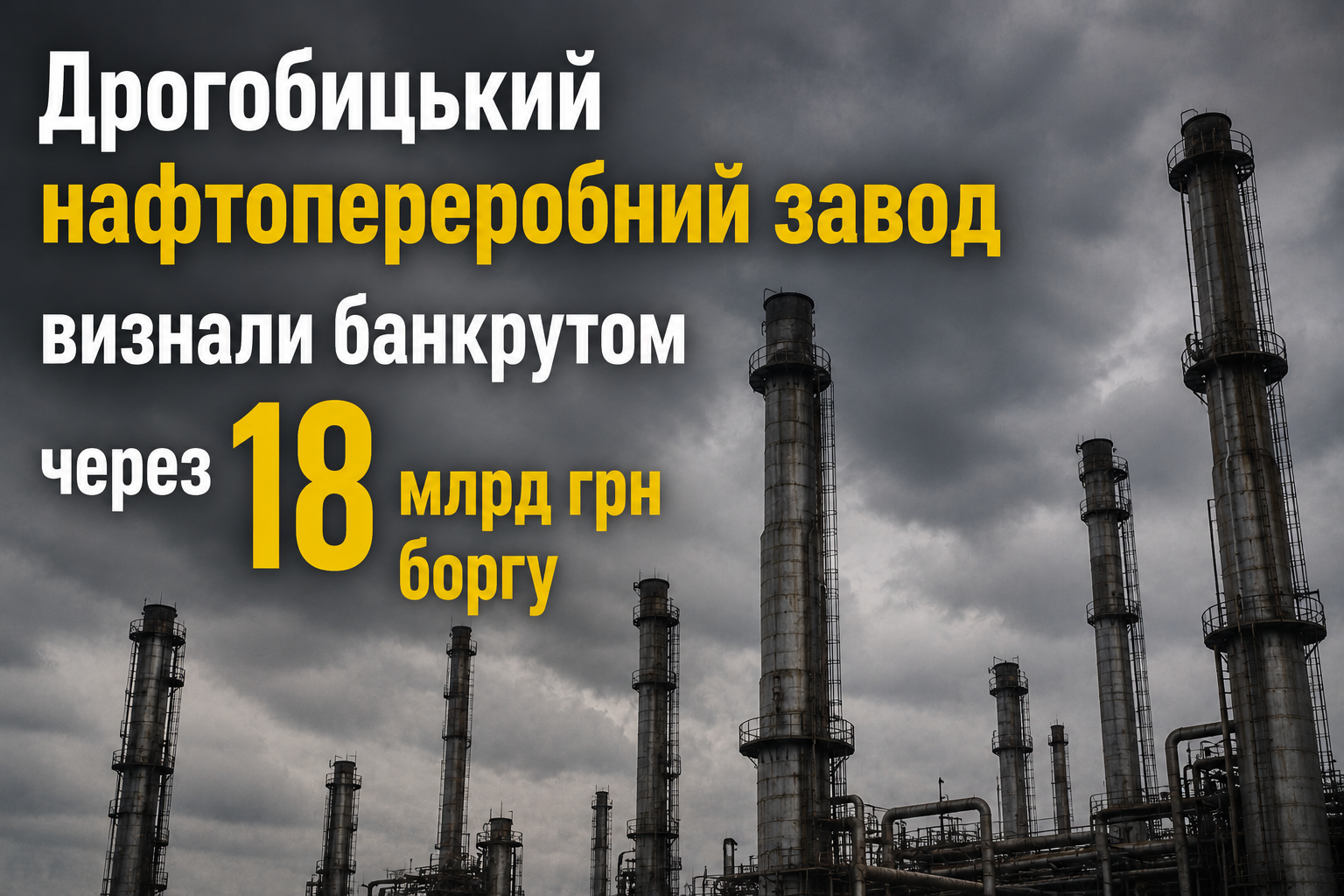 Дрогобицький НПЗ karyawan: 18 млрд грн боргу призвели до банкрутства.