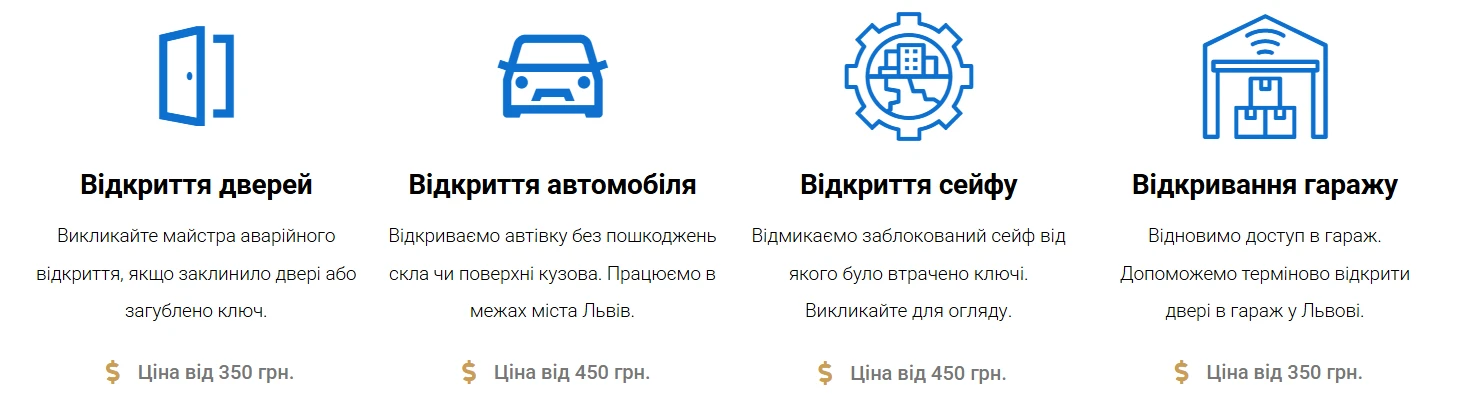 Виїзд служби відкриття замків у Львові